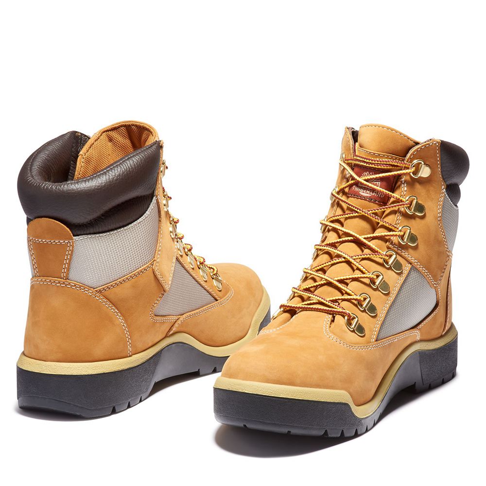 Timberland 6-Inch Μποτακια Ανδρικα Καφε/Μαυρα - Waterproof Field - Greece 5769302-VA